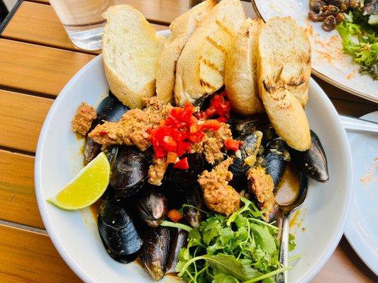 Your body deserves nourishment, care and kindness. Feed it these mussels with chorizo for extra protein.