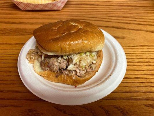 BBQ Sandwich with slaw