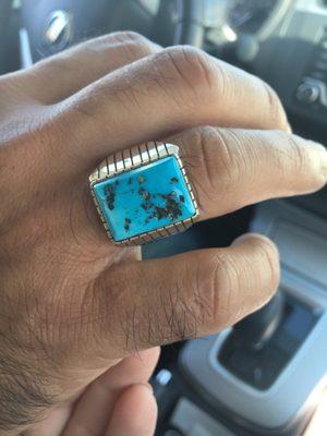 Turquoise jewelry from native craftspeople. Amazing quality