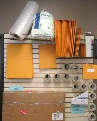 We sell padded envelopes, and packing supplies, as well.