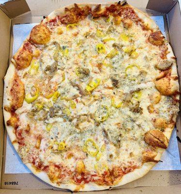 Banana Peppers, Caramelized Onions, Gorgonzola Cheese