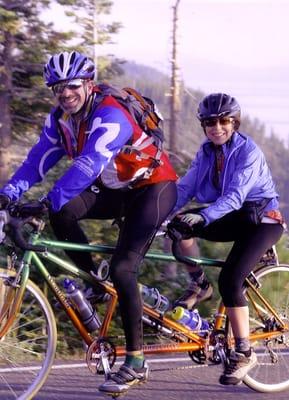 Roger & Stephanie touring the circumference of Lake Tahoe... It was an awesome time all around.