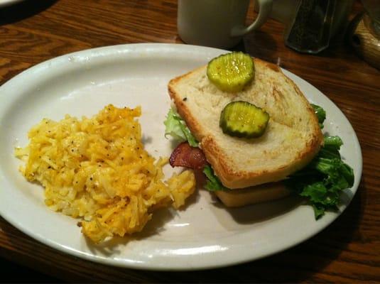 BLT and Hashbrown casserole! Yum, yum!