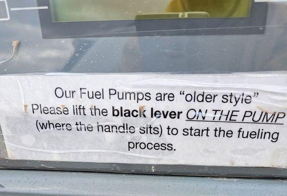 I'm being insulted at the pump! Older my foot