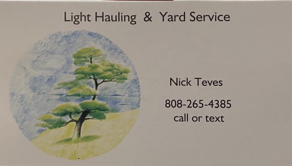 Nick's business card