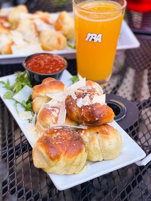 Garlic knots and an amazing pumpkin cider