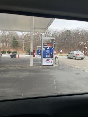 They change ownership of pumps to marathon from Exxon.