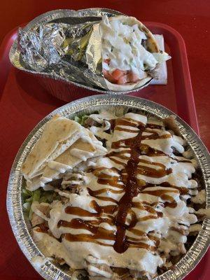 Combo Platter & Beef Gyro Platter