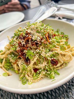 Chilled pistachio noodles