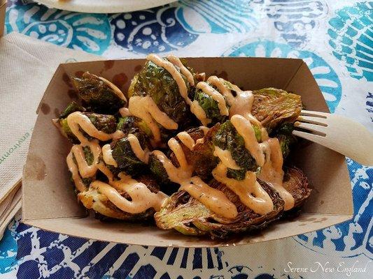 The fried Brussels sprouts with Aioli is SO GOOD!