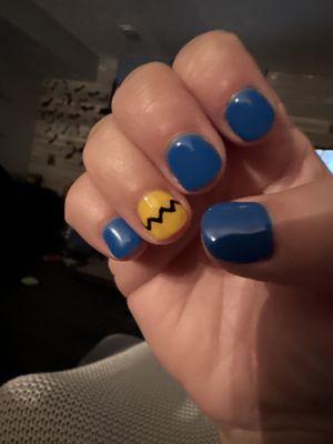 My Charlie Brown nail