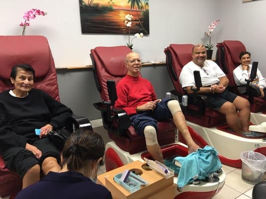 #familytime manicures and pedicures. Christmas Eve 2015.  God bless and Merry Christmas.