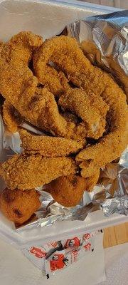 Fried catfish strips