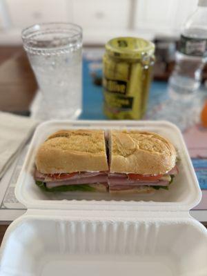 nice, little ham sandwich, made to perfection.  I will enjoy it.  Go get one yourself.