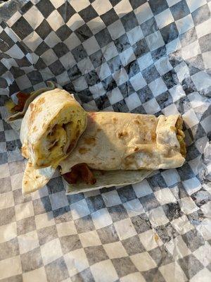 Bacon egg and cheese burrito