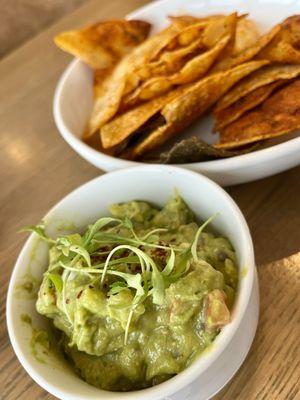 Still hungry so ordered house made Guacamole so good.