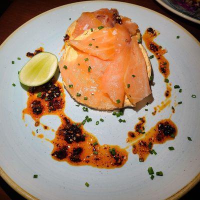 Smoked Salmon Tostada