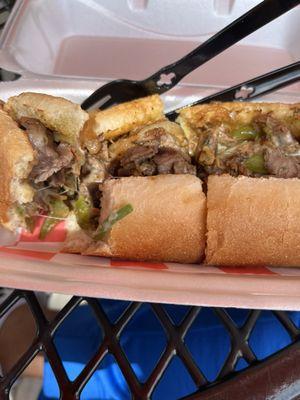 Philly Cheese sandwich  - so tasty and the meat seasoned well and tender