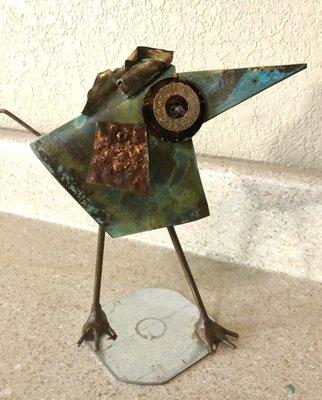 Rusty birds 10" tall