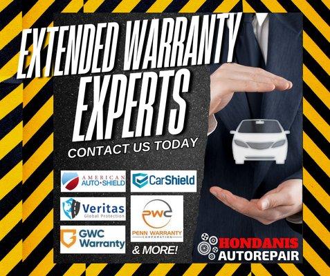 We work with most major Extended Warranty Insurance companies - Call Today!