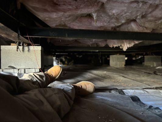 Crawl space encapsulated almost complete