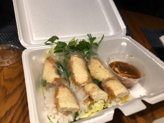 Tofu spring rolls