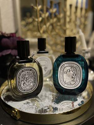 A few of the fragrances I've purchased from Diptyque.