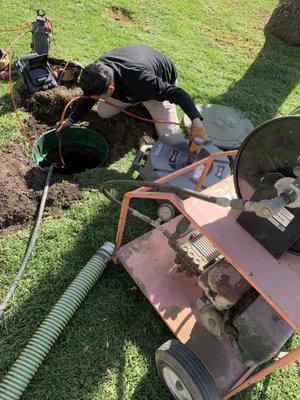 Having the proper equipment to get the job done right. Our lead tech preparing for#Milling#Hydrojetting#Camerainspection#Septicpumping