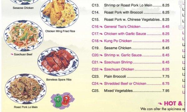 combination platters menu