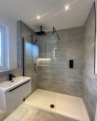 Bathroom remodeling and glass installation