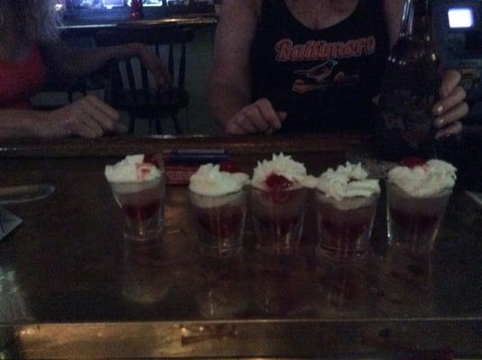 Happy Birthday shots at Nickels Tavern