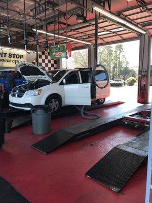 I love that they vacuum my van, it's included with the oil change.