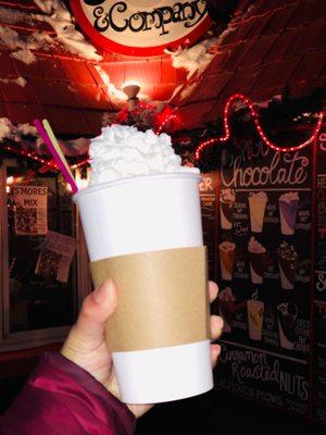 Vanilla Bean White Hot Chocolate Steamer