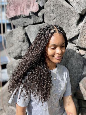 Boho box braids