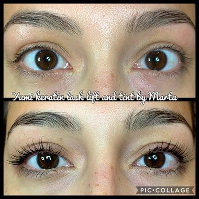 Yumi keratin lash lift by Marta