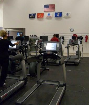 Cardio equipment with personal TVs just bring your headphones