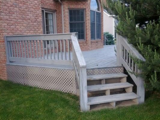 Deck staining