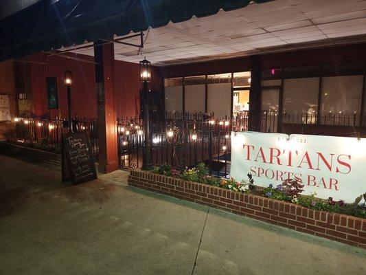 Tartans Sidewalk Night