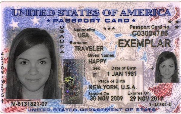 The U.S. Passport Card is used for land and sea crossings, not international air travel.