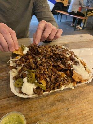 Carne asada nachos