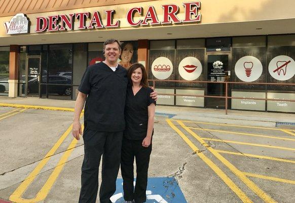 Dr. Michael Hardcastle and our hygienist Paige