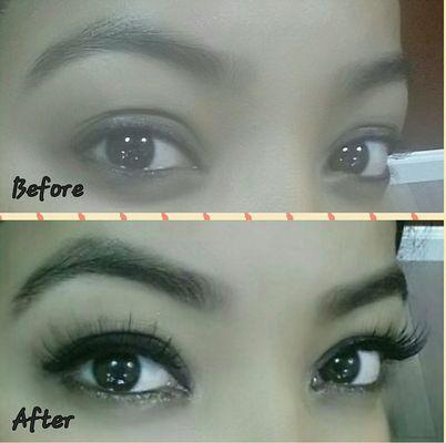 Eyebrow threading+ tinting +lashes