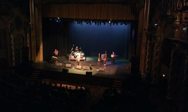 On the balcony during sound check.