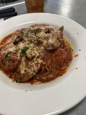 Angel hair Pasta with Sausage