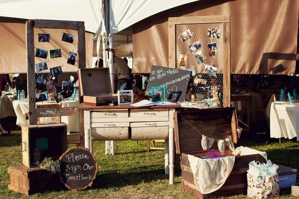 There are so many pieces to customize your event...from our Chicken Wire Screen Doors, the awesome Possum Belly Table, Vintage Trunks/Crates