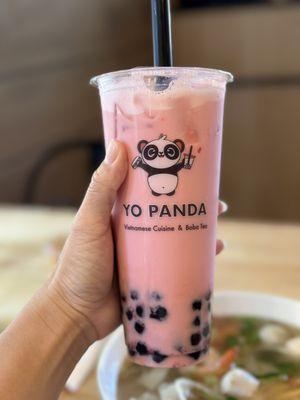 Strawberry milk tea