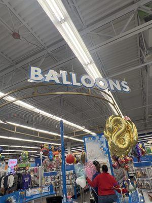 Wide balloon selection.