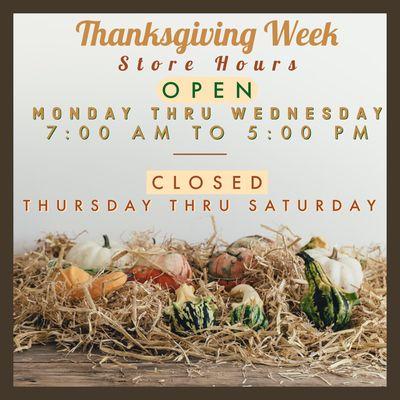 Holiday Store Hours