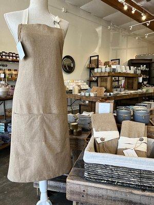 Organic hemp apron & kitchen textiles