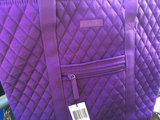 Purple Vera Tote for my Pancreatic Cancer Awareness Team paperwork, cards and bracelets!!